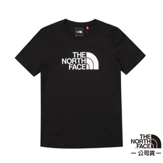 【美國 The North Face】男 款柔軟透氣棉質短袖圓領T恤 運動上衣 寬鬆型剪裁_黑_4NC7