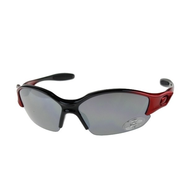 Z-POLS品牌旗艦設計款 兒童用烤漆質感黑紅鏡框搭電鍍水銀黑舒適運動抗UV400款太陽眼鏡，全新上市！