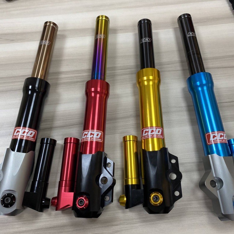 『XZ』CCD前叉 CFS-C33氣瓶可調/CFS-C13氣瓶不可調 勁戰四代/五代/Force/Smax銀/鈦/金/黑