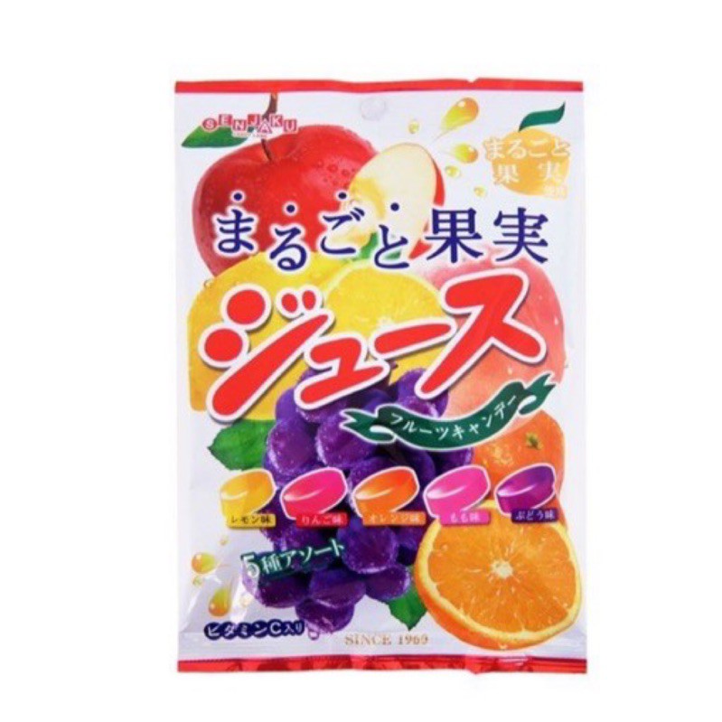 日本 SENJAKU 扇雀飴 綜合水果風味糖 檸檬&amp;葡萄&amp;蘋果&amp; 水蜜桃&amp;蜜柑