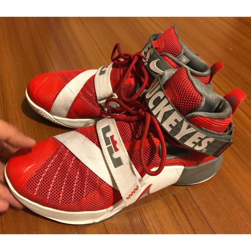 Nike耐吉Soldier IX士兵9代LeBron James小皇帝詹姆斯9代戰靴 籃球鞋 紅白配色