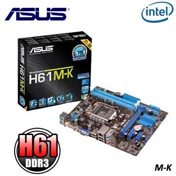 【大台南電腦量販】全新 華碩 H61M-K 1155腳位 H61M Micro-ATX 主機板