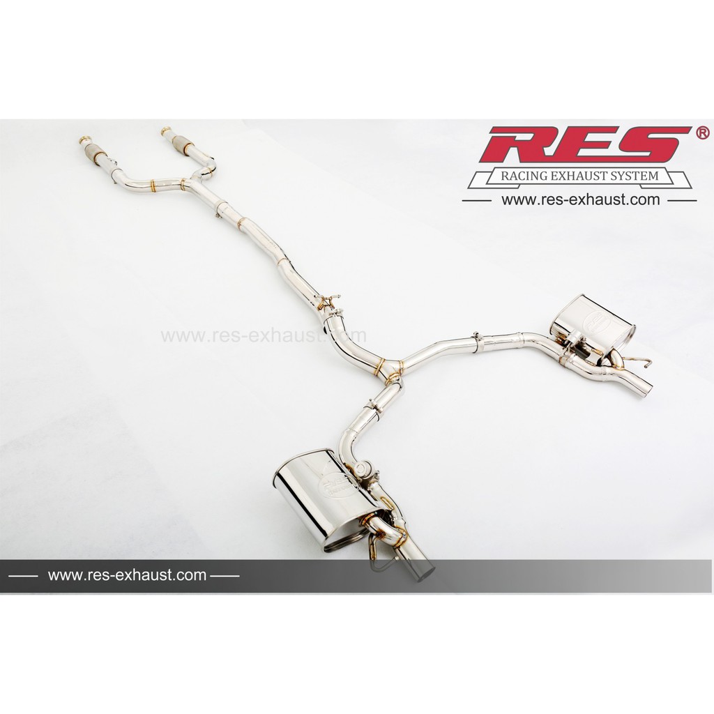 RES排氣管 MERCEDES-BENZ AMG W213 E43 不鏽鋼/鈦合金 當派 中尾段