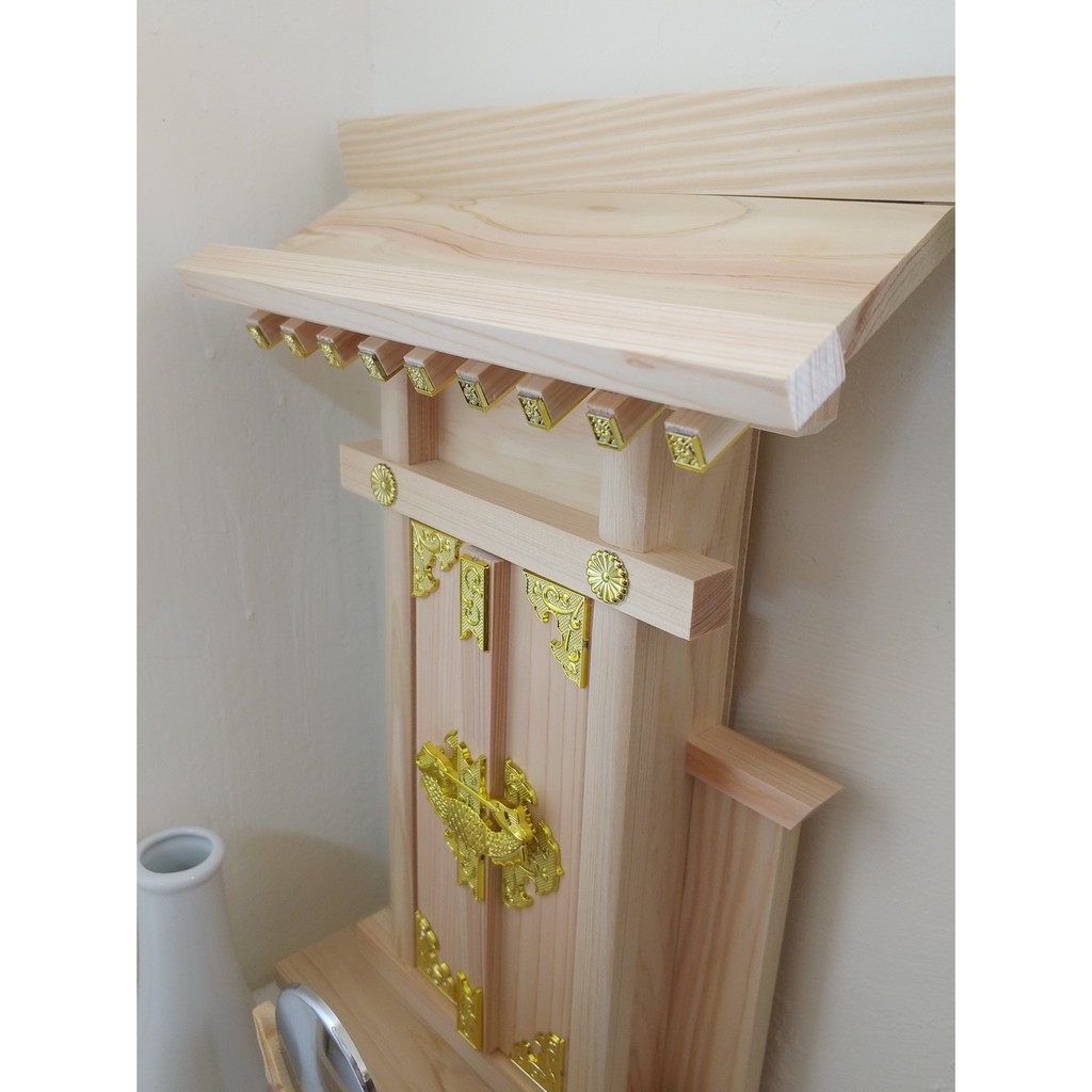 龍馬海運 最後一組日本進口大神宮一社神棚高級套組日本檜木製附神具折敷造花榊葉 蝦皮購物