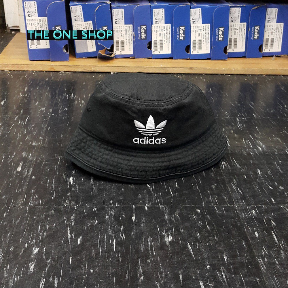 TheOneShop adidas Bucket Hat 愛迪達 漁夫帽 帽子 三葉草 黑色 黑白 水洗黑 DV0863