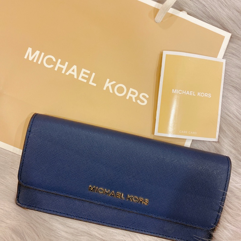 MICHAEL KORS 經典MK 防刮皮革信封式長夾