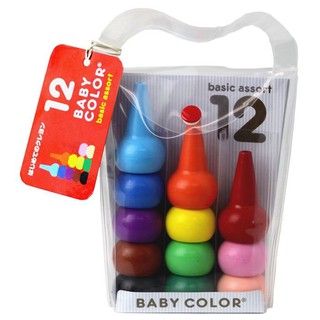 日本製 Baby Color 兒童安全蠟筆 蠟筆組12色(1024)