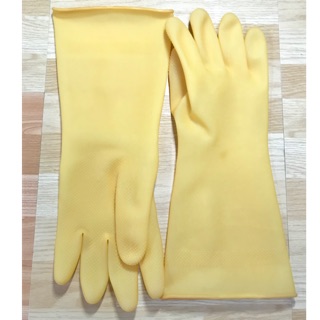 天然乳膠手套 特殊處理手套 黃色手套 工作手套