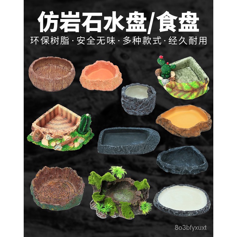 樹懶懶爬蟲食盆陸龜箱水盆爬寵箱食盤蜥蜴角蛙守宮輻射飼養箱寵物飲水盤