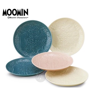 ♡松鼠日貨♡日本 正版 MOOMIN 嚕嚕米 慕敏 陶瓷 5入 盤 盤子 小盤 蛋糕盤 點心盤