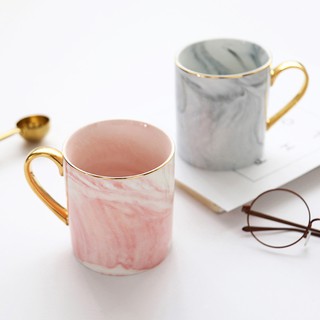 免運🔥ins簡約陶瓷杯北歐家用創意咖啡杯情侶杯喝水杯子 創意個性潮流馬克杯帶蓋勺杯