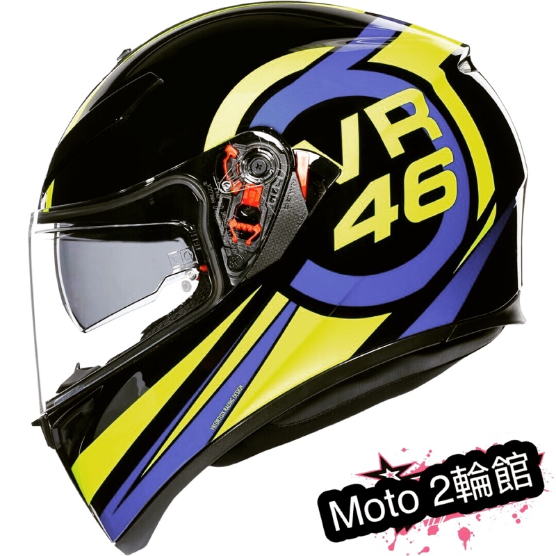 AGV 大里特約商moto2輪館 K3SV VR46 Rossi 配色$9700