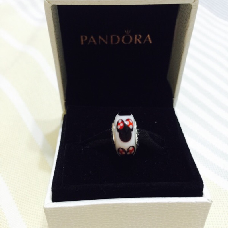 全新現貨PANDORA 潘朵拉 白色琉璃米妮