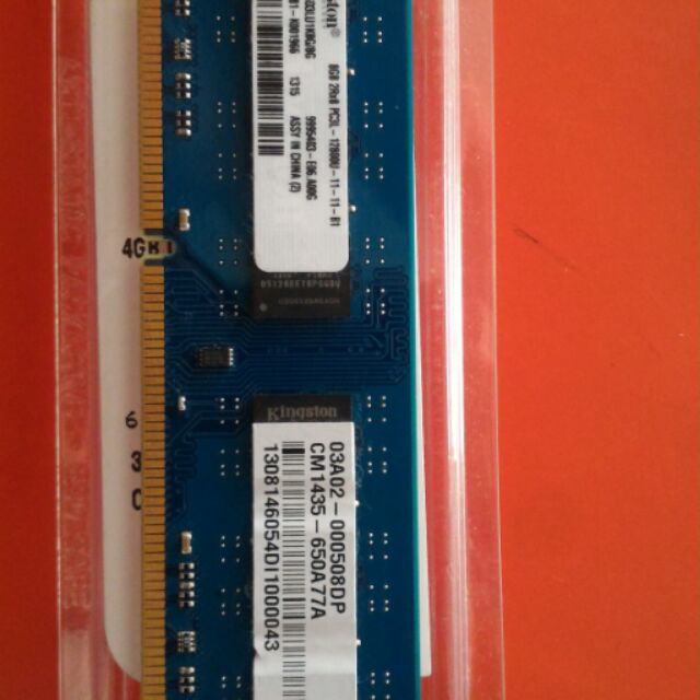 桌上型記憶體 Kingston DDR3 1600 ASU16D3LU1KBG/8G