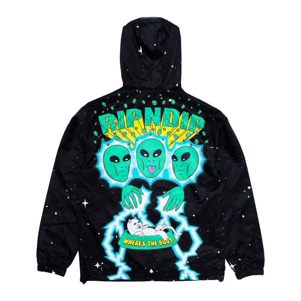 RIPNDIP NEBULAN ANORAK JACKET (Black) 防風外套 中指貓 台灣總代理-ALL