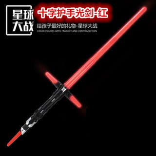現貨 星球大戰十字光劍激光劍玩具感應發光聲可伸縮閃光劍批發 蝦皮購物