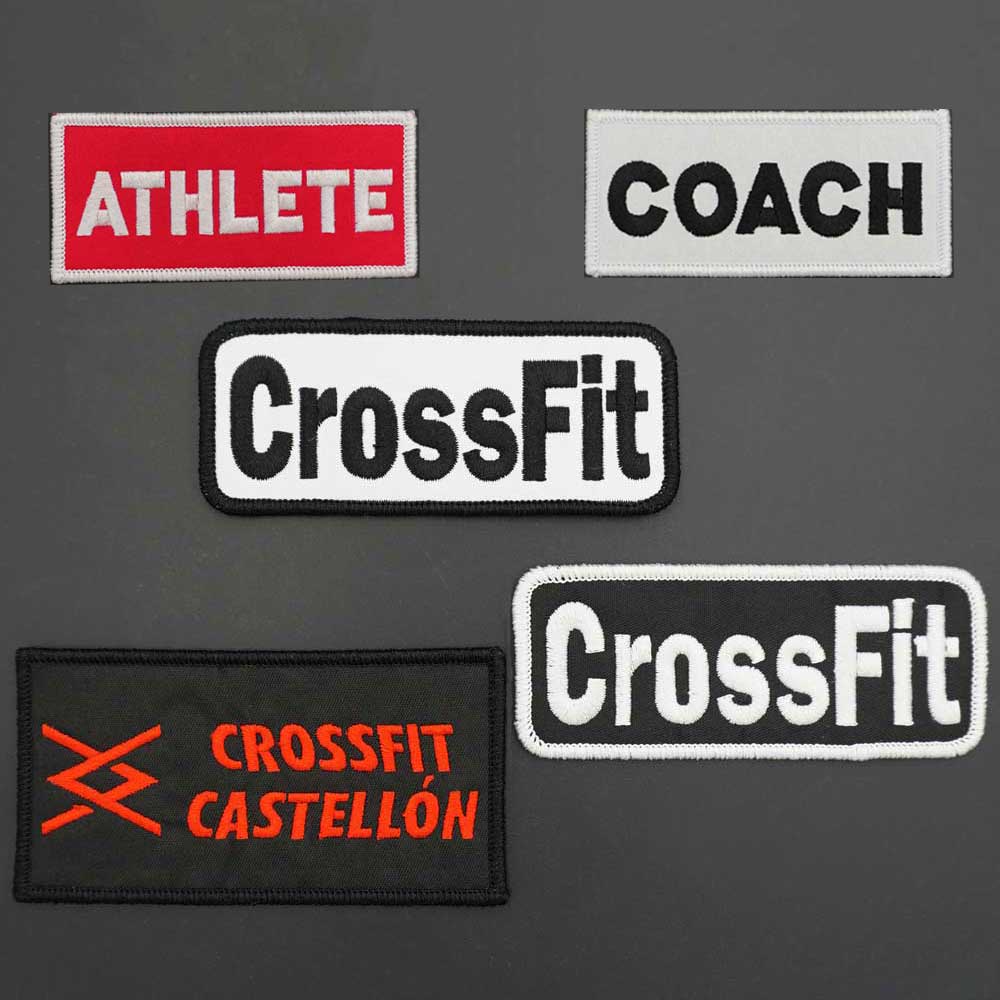 【定制】CrossFit Athete 3D 刺繡魔術貼補丁/徽章/臂章/徽章裝飾夾克牛仔褲背包帽