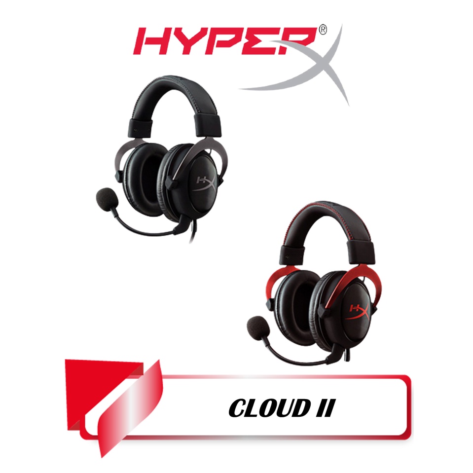 【TN STAR】HyperX Cloud II 電競耳機麥克風 灰/紅色 /7.1/沉浸式音效/監聽/記憶泡棉