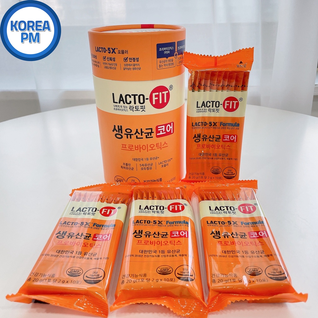 [KOREA PM] 韓國 LACTO-FIT 鍾根堂 5X CORE 橘色 益生菌 10包 加強版 韓國直送