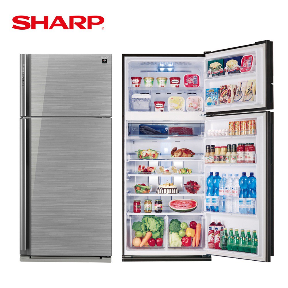 SHARP 夏普 583L 自動除菌雙門變頻電冰箱SJ-GD58V-SL 大型配送