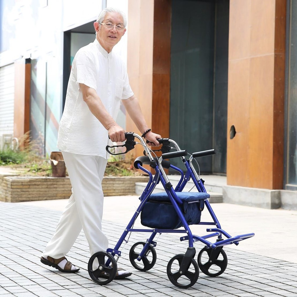 老年車購物車老人手推車買菜代步人助行靠背可坐折疊推車手扶 蝦皮購物