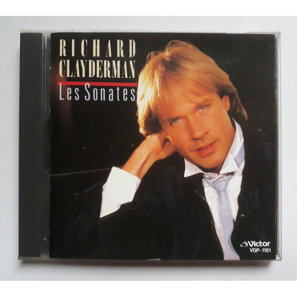 CD唱片 心靈音樂 理查克萊德門【Les Sonates】鋼琴&amp;吉他奏鳴曲 1987 日本VICTOR唱片製作。