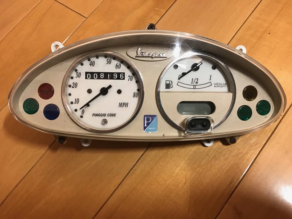 VESPA 偉士牌 ET8 美規晶片黑針英哩碼錶MPH.儀錶.時速錶.馬錶