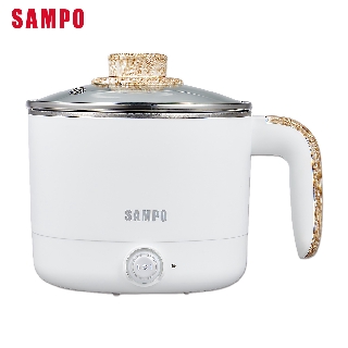 SAMPO聲寶 雙層防燙多功能快煮美食鍋/料理鍋/電火鍋/旅行鍋(附蒸架) 1.2L KQ-CA12D