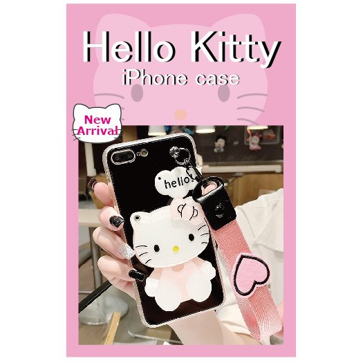 【正韓】蘋果手機 iPhone7plus手機殼Hello Kitty貓秒變鏡子iPhone7超萌防摔7plus 8s