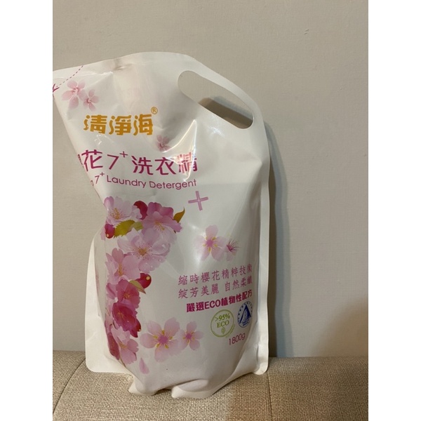 清淨海 櫻花7+ 洗衣精補充包 1800g