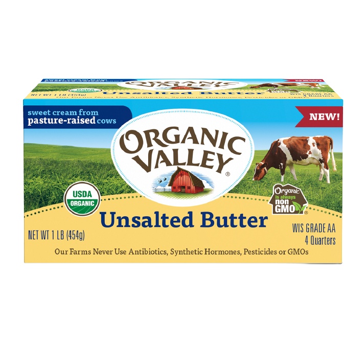 【布緯食聊】Organic Valley 有機無鹽草飼奶油/美國原裝空運來台/台灣維一的有機奶油/三大認證/有機有鹽奶油