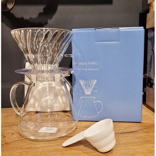 【多塔咖啡】日本製 Simply HARIO V60 清透玻璃手沖咖啡套組 02濾杯 S-VGBK-02-T