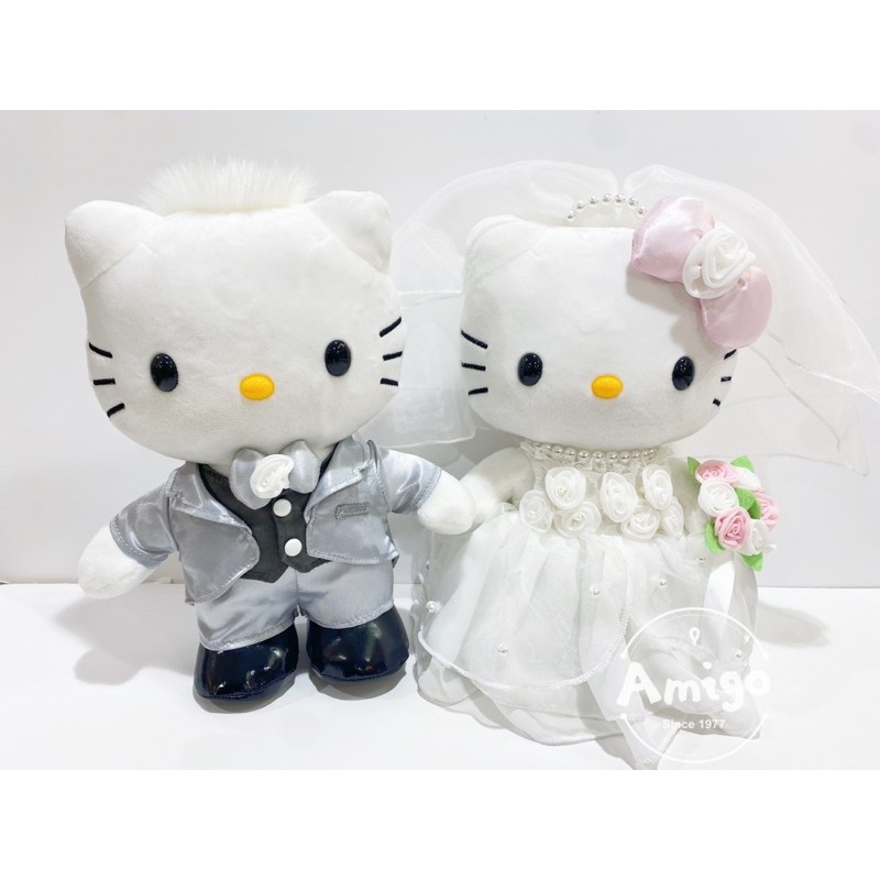 日本原裝 凱蒂貓 kitty貓 結婚對娃組 結婚公仔 絨毛娃娃 婚禮結婚 丹尼爾 Hello kitty 公仔 kt