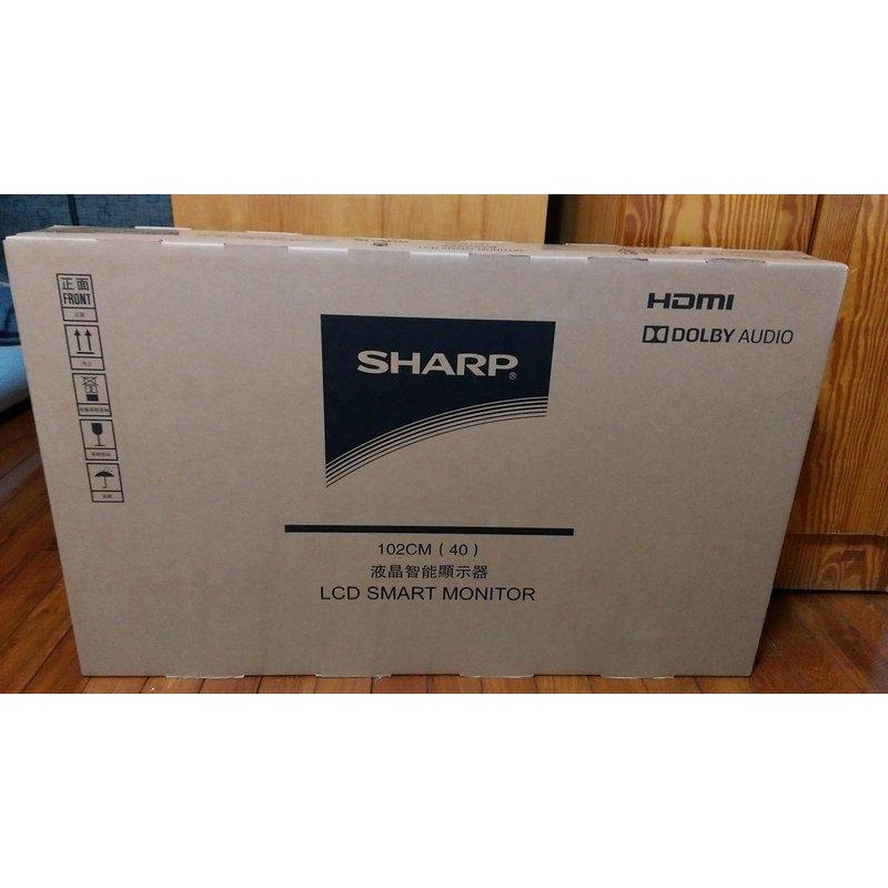 SHARP 40吋 FHD智慧連網顯示器+視訊盒