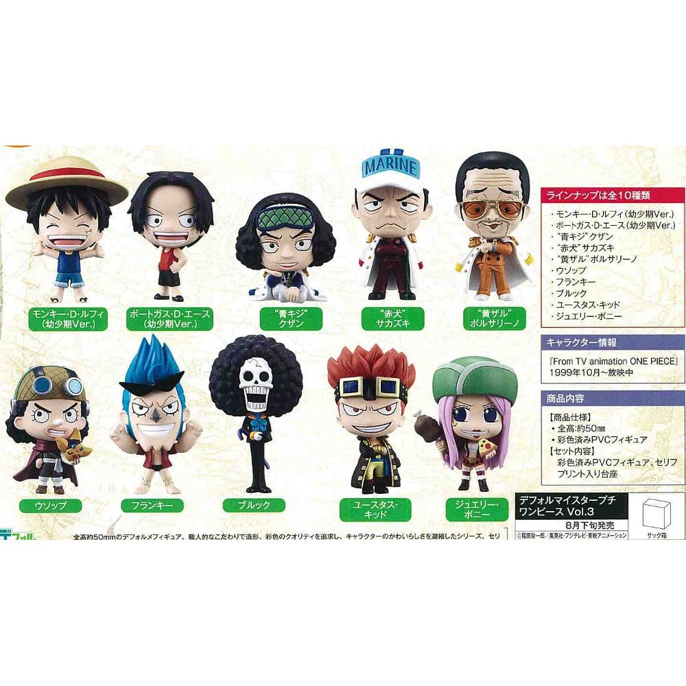 益祥模型玩具 海賊王航海王q版盒玩裝第3彈全10種1中盒10入 蝦皮購物