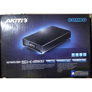 (現貨供應)AKiTiO冰極光 2.5吋硬碟外接盒#Firewire800 /400/ USB2.0 # MAC