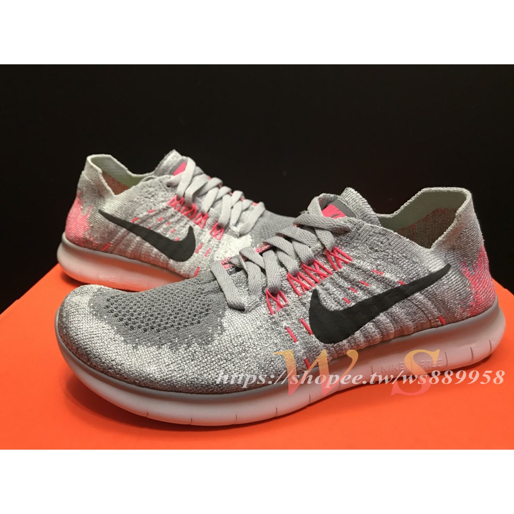 【WS】Nike Free RN Flyknit 2017 灰 編織 透氣慢跑鞋 女 881974-001 US3.5Y