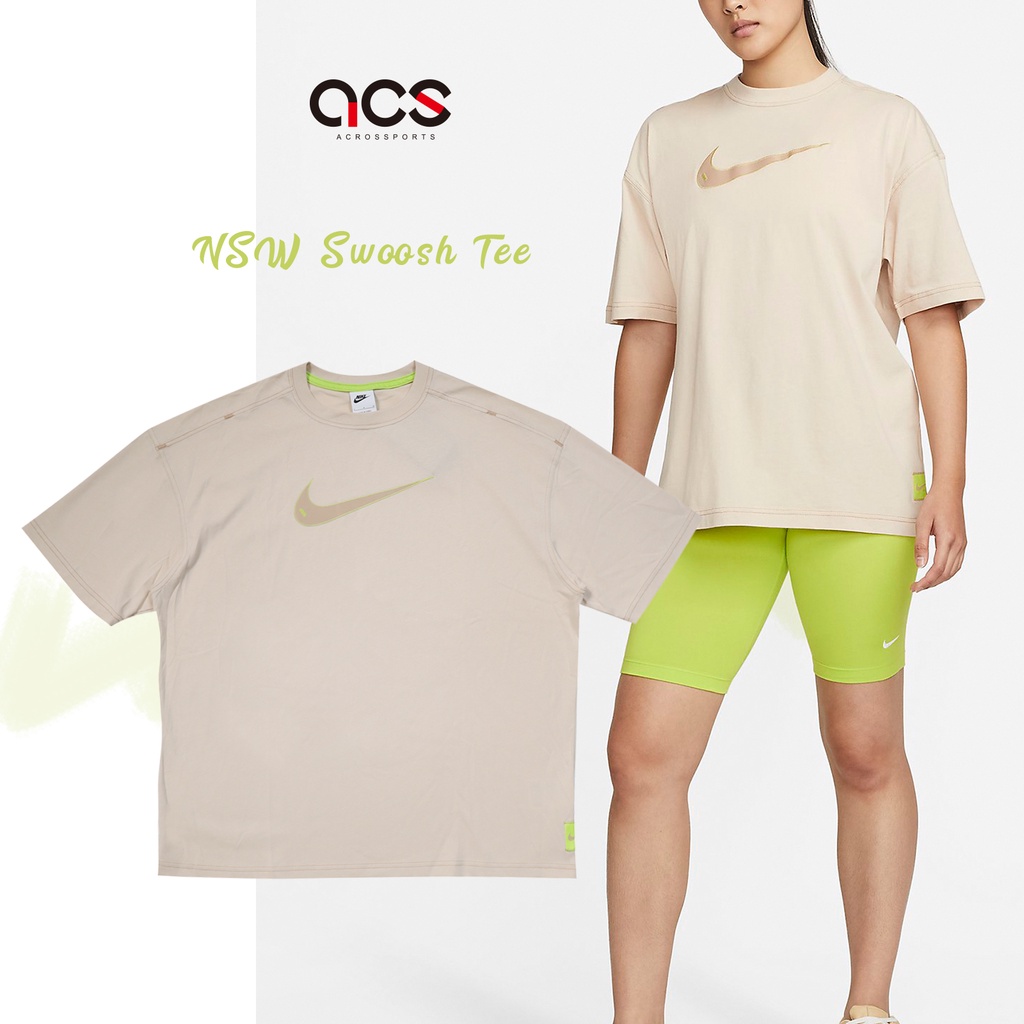 Nike 短袖 NSW 女款 短T 寬鬆 純棉 縫線 咬標 大勾 【ACS】DM6212-126