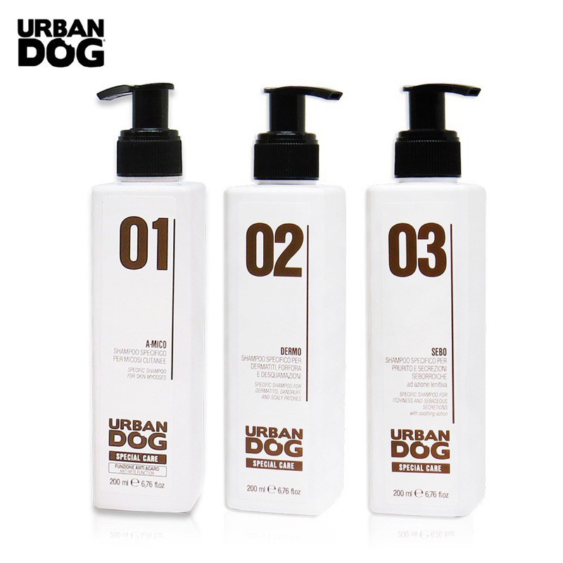 🎐Q10寶寶🎐URBAN DOG 寵物洗毛精 狗狗 貓咪 200ml 沐浴乳 抗油脂 抗皮屑 抗黴菌 義大利 皮膚