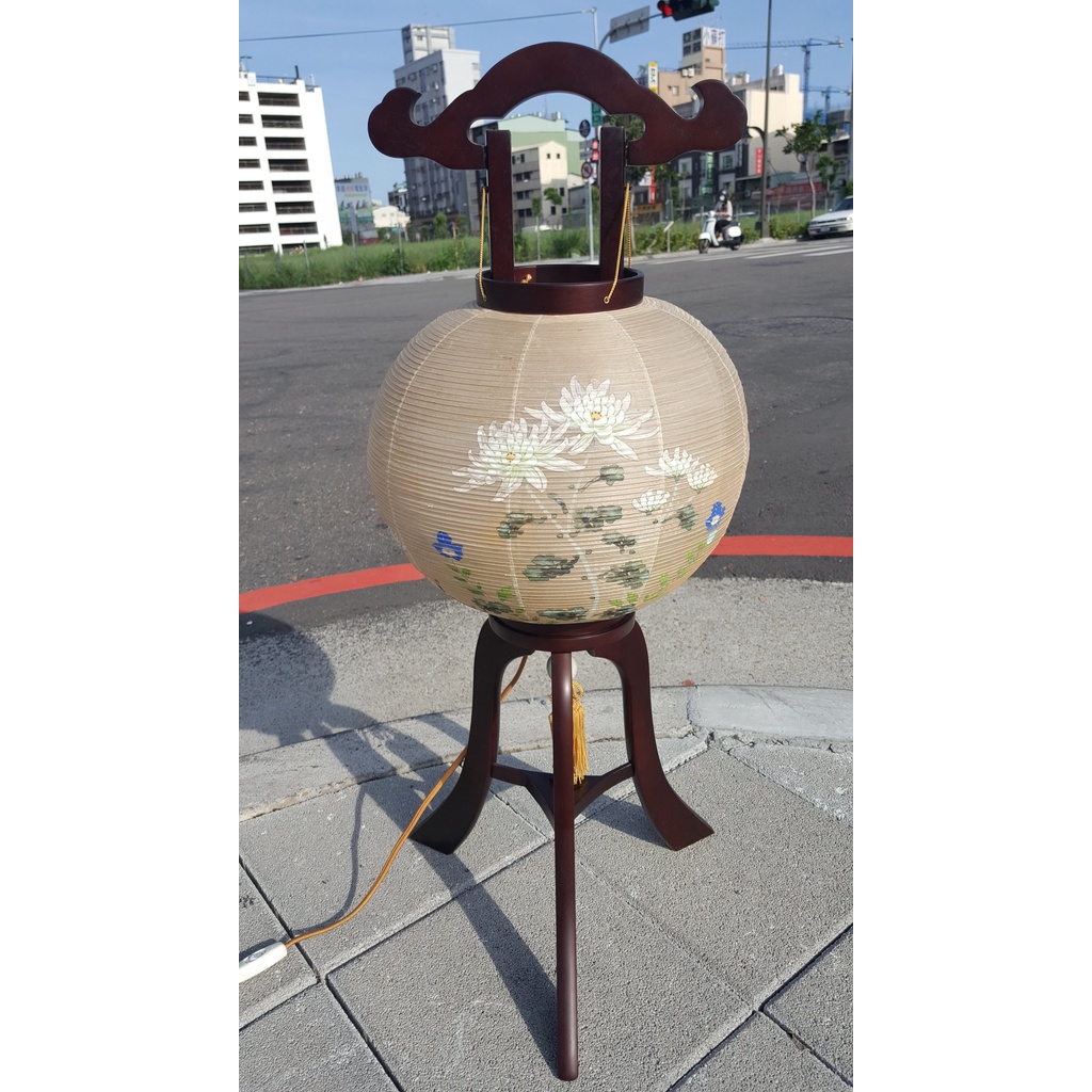 日本製檀木盆提灯置き盆提灯高公分大内行灯提灯岐阜提灯盆提灯日式提燈日式燈籠日式宮燈株式会社オゼキ