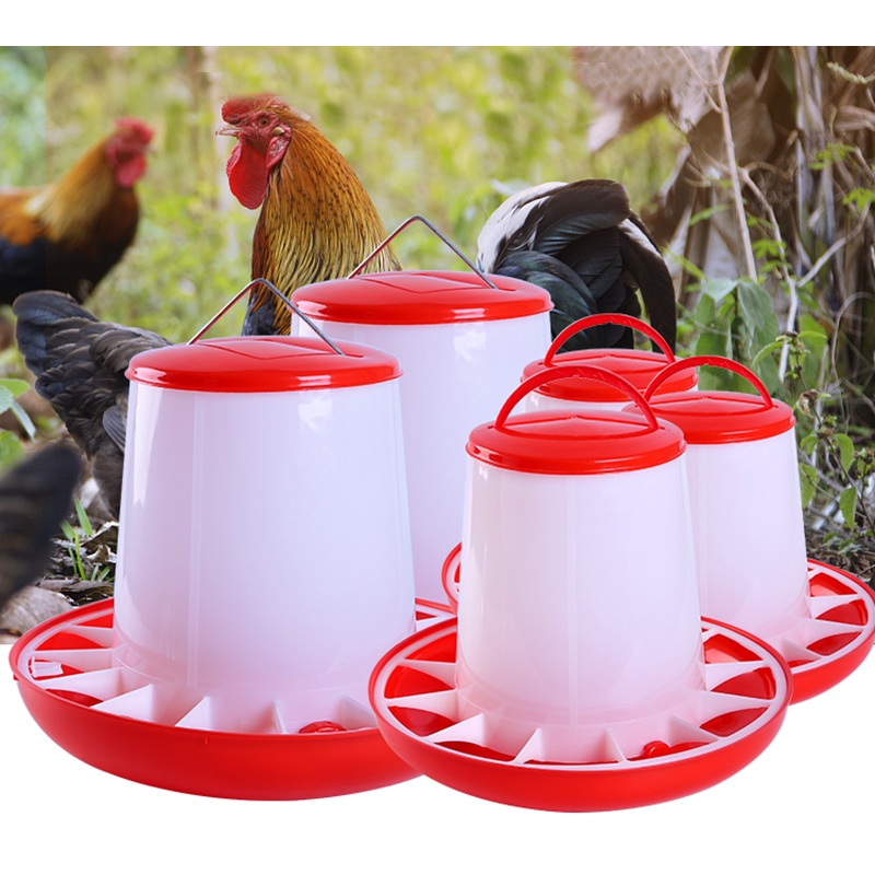 1kg雞桶鴨鵝飼料桶鳥自動餵食杯農俱全款更選