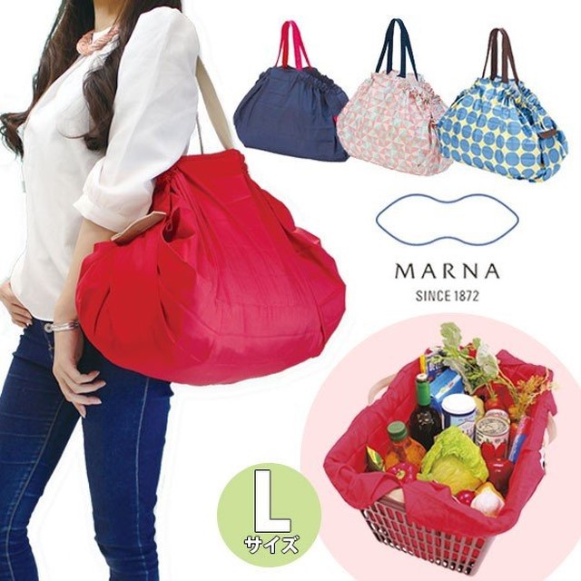 日本 Shupatto 紅點大賞 L號 環保購物袋 可折疊口袋包 手提袋 收納式