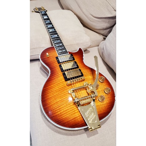 限量版 GIBSON Les Paul Supreme bigsby 極上虎紋 honey burst