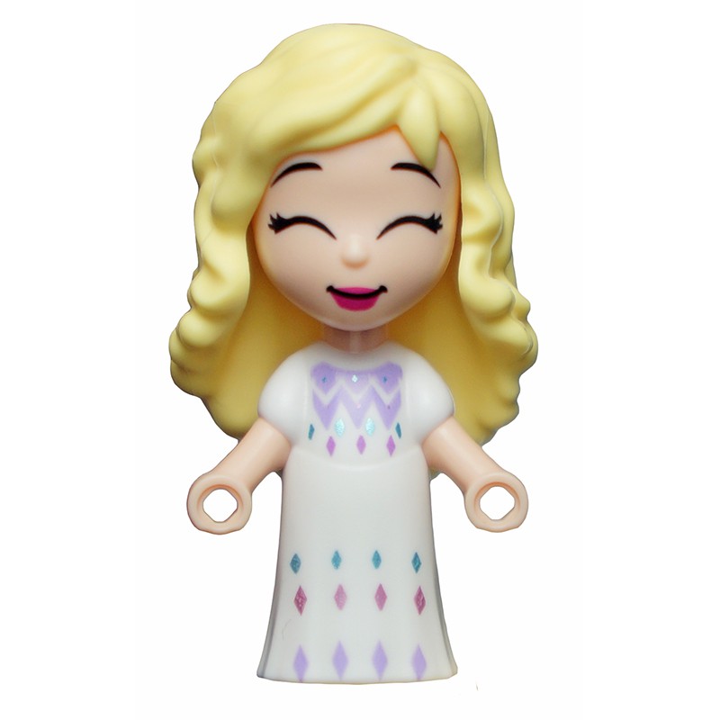 公主樂糕殿 LEGO 樂高 43189 冰雪奇緣2 艾莎 公主 白色 連身洋裝 dp111 B058