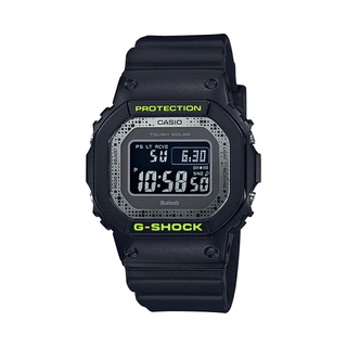 【CASIO G-SHOCK】金屬螢光藍芽太陽能電波運動腕錶-迷彩黑 GW-B5600DC-1