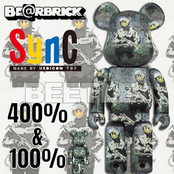 本物◇ BE@RBRICK RIOT COP 100％ 400％ ベアブリック メディコム