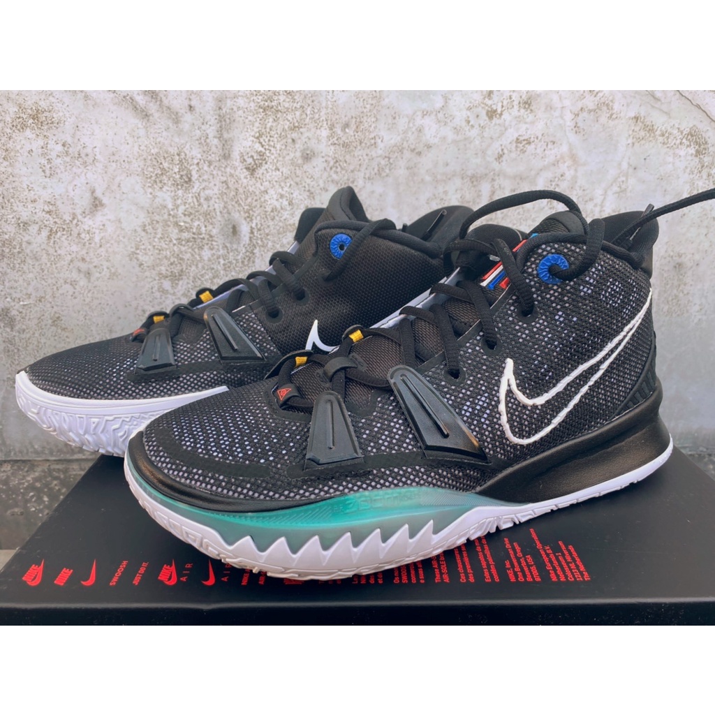 NIKE Kyrie 7 EP KI7 籃球鞋 厄文7 黑白綠US8