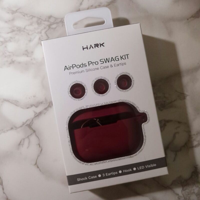 HARK Airpods Pro SWAG KIT 全尺寸耳塞矽膠保護套組 紅色