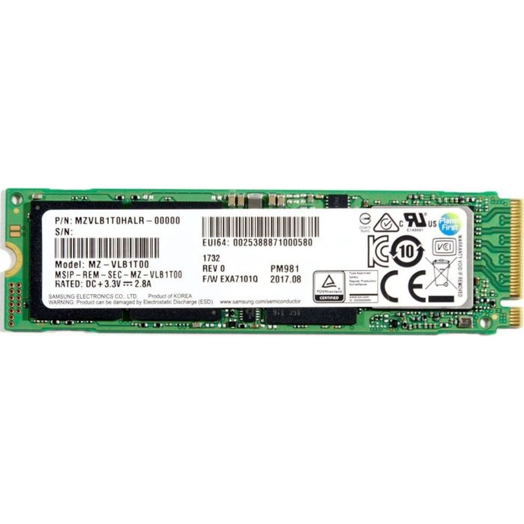 免運三星SAMSUNG 1TB SSD M.2 2280MZVLB1T0HALR PM981 PCIE NVME固態硬碟