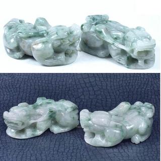 珍珠林~.特請老師傅A貨緬甸翡翠張口帶錢貔貅.掛件擺件~旺事業.祈平安.納百財.改運利器#116